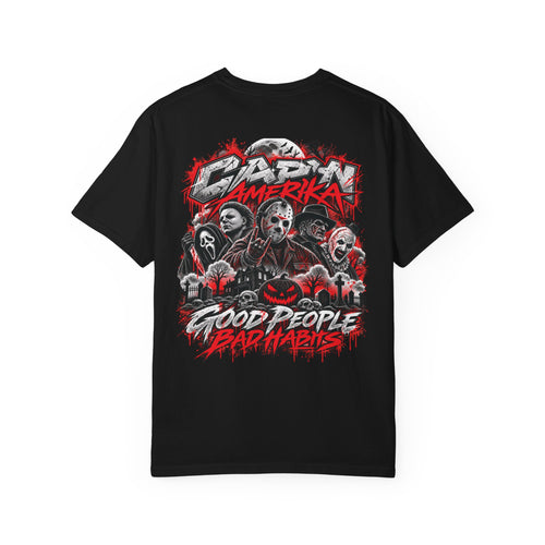 CAP’N AMERIKA – Good People Bad Habits Horror Tee