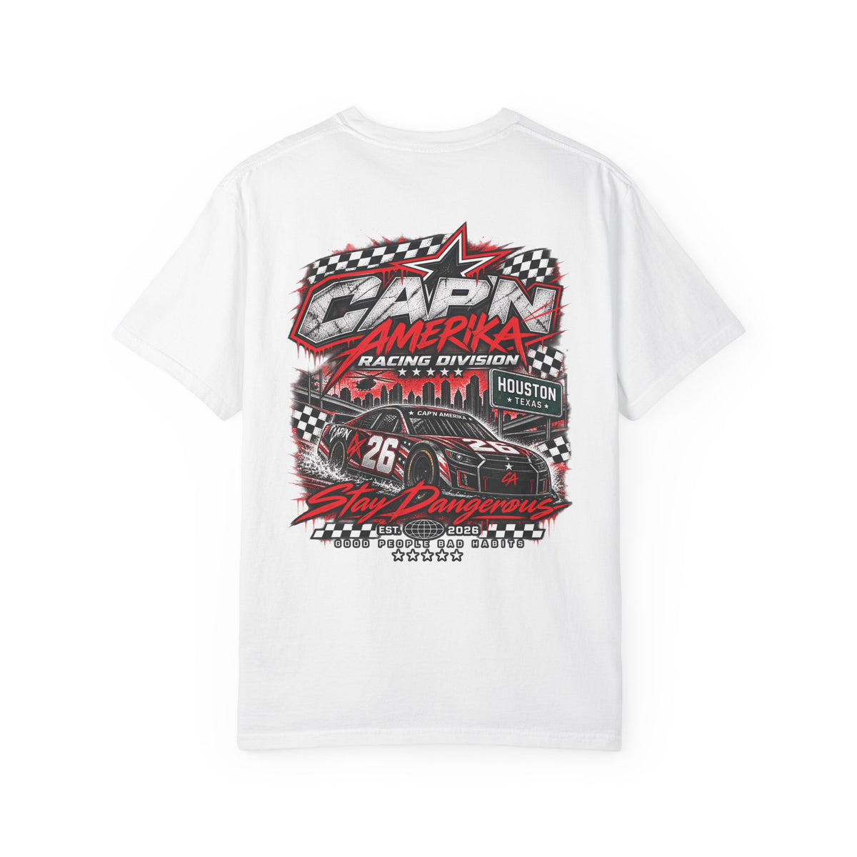 CAP’N AMERIKA – Racing Division No. 26 Tee